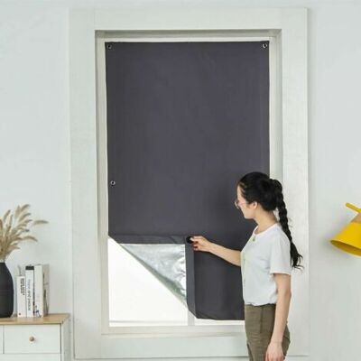 OEM Royaluxe-rideau Occultant Rideaux Thermiques 60 X 120 Cm Gris - Publicité OEM Royaluxe-rideau Occultant Rideaux Thermiques 60 X 120 Cm Gris - Publicité