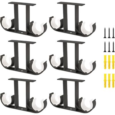 Generic Lot De 6 Supports Pour Tringle À Rideau, En Alliage D'Aluminium, Supports Pour Montage Au Plafond, Supports Doubles Pour Rideaux De Fenêtre - Publicité Generic Lot De 6 Supports Pour Tringle À Rideau, En Alliage D'Aluminium, Supports Pour Montage Au Plafond, Supports Doubles Pour Rideaux De Fenêtre - Publicité