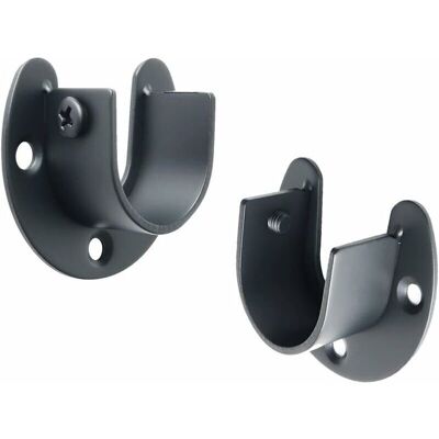 BRINSEA Support De Tringle À Rideaux Douilles En Forme De U Support Tringle Penderie Extrémité De Tige De Penderie Pour Rideau Ou Armoire, Noir Mat En Acier Inoxydable, 28 Mm, 2 Pcs - Publicité BRINSEA Support De Tringle À Rideaux Douilles En Forme De U Support Tringle Penderie Extrémité De Tige De Penderie Pour Rideau Ou Armoire, Noir Mat En Acier Inoxydable, 28 Mm, 2 Pcs - Publicité