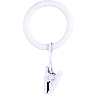 GRASSLIN Lot De 14 Anneaux À Clip Pour Tringle, Diamètre 1,6 Cm À 1,9 Cm, Finition Blanche, Pour Rideau - Publicité GRASSLIN Lot De 14 Anneaux À Clip Pour Tringle, Diamètre 1,6 Cm À 1,9 Cm, Finition Blanche, Pour Rideau - Publicité