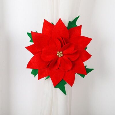 BRINSEA Rideau De Noël Avec Boucle À Nouer, Clip De Rideau, Fleur De Noël Mignonne, Ornement De Fenêtre, Maison, Salon, Chambre À Coucher, Cadeau - Publicité BRINSEA Rideau De Noël Avec Boucle À Nouer, Clip De Rideau, Fleur De Noël Mignonne, Ornement De Fenêtre, Maison, Salon, Chambre À Coucher, Cadeau - Publicité