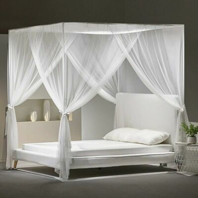 URSUS Moustiquaire Double Szhtfx Grand Moustiquaire Carré Lits Simples 4 Portes Pour Anti-insectes Universelle Voilage Baldaquin Intérieur Et Extérieur 210190240cm Avec Outil D'Installation - Publicité URSUS Moustiquaire Double Szhtfx Grand Moustiquaire Carré Lits Simples 4 Portes Pour Anti-insectes Universelle Voilage Baldaquin Intérieur Et Extérieur 210190240cm Avec Outil D'Installation - Publicité