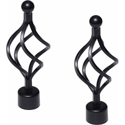 BRINSEA 2 Pièces Embouts De Tringle À Rideaux En Métal - Noirs - Extrémités Décoratives Vintage - Pour Tringle À Rideaux De 28 Mm De Diamètre - Pour Décoration De Fenêtre De Maison (cage Torsadée) - Publicité BRINSEA 2 Pièces Embouts De Tringle À Rideaux En Métal - Noirs - Extrémités Décoratives Vintage - Pour Tringle À Rideaux De 28 Mm De Diamètre - Pour Décoration De Fenêtre De Maison (cage Torsadée) - Publicité