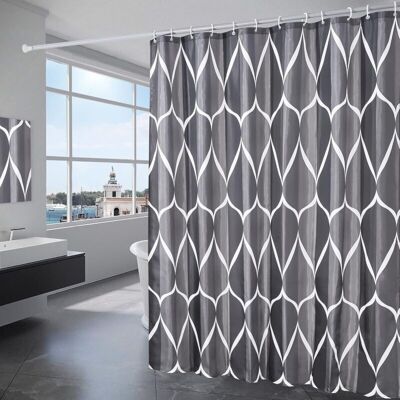 PELTOR 180 X 200 Cm, (black Smart) Simple Rideau De Douche Imperméable En Polyester Épaissi Rideau De Douche En Tissu Polyester Imperméable Lavable En Mach - Publicité PELTOR 180 X 200 Cm, (black Smart) Simple Rideau De Douche Imperméable En Polyester Épaissi Rideau De Douche En Tissu Polyester Imperméable Lavable En Mach - Publicité