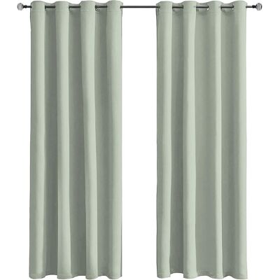 GRASSLIN 1 Pièce Rideau Occultant,œillets Métal 4cm,tissu Polyester 230g/m²,protection Uv,bureau Chambre - Publicité GRASSLIN 1 Pièce Rideau Occultant,œillets Métal 4cm,tissu Polyester 230g/m²,protection Uv,bureau Chambre - Publicité