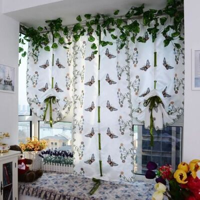 Cellfast Rideau - Tulle Brodé Papillon - 100x80cm - Blanc - Voilage Intérieur - Publicité Cellfast Rideau - Tulle Brodé Papillon - 100x80cm - Blanc - Voilage Intérieur - Publicité