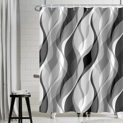 Generic Rideau De Douche Abstrait Rayure Rayé Rideaux De Baignoire Tissu Imperméable Polyester Lavable Rideaux Salle De Bain Avec Crochets 180x180cm - Publicité Generic Rideau De Douche Abstrait Rayure Rayé Rideaux De Baignoire Tissu Imperméable Polyester Lavable Rideaux Salle De Bain Avec Crochets 180x180cm - Publicité