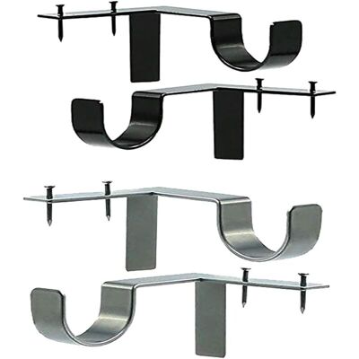 MOXIE Aougo – Supports Tringle À Rideau Sans Perçage – Lot De 4 – Fer Antirouille – Fixations Murales Réglables – Pour Tringles À Vêtements Et Rideaux - Publicité MOXIE Aougo – Supports Tringle À Rideau Sans Perçage – Lot De 4 – Fer Antirouille – Fixations Murales Réglables – Pour Tringles À Vêtements Et Rideaux - Publicité