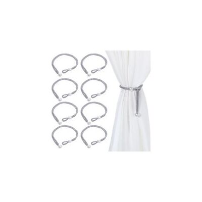 OEM Lot De 8 Embrasses De Rideaux Réglables En Corde Grise Avec Boucle De Rideau En Perles, Style Simple Et Décoratif Pour Maison, Hôtel, Bureau, Fenêtre - Publicité OEM Lot De 8 Embrasses De Rideaux Réglables En Corde Grise Avec Boucle De Rideau En Perles, Style Simple Et Décoratif Pour Maison, Hôtel, Bureau, Fenêtre - Publicité