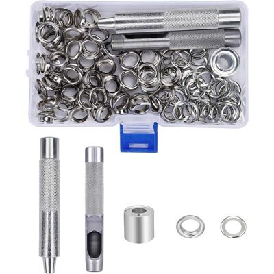 Scotch Ensembles Oeillets 10mm Grommets Kit Oeillets Métalliques Avec Boîte De Rangement Pour Toile Bâche Tente Rideaux De Réparation 123 Pcs.. Publicité Scotch Ensembles Oeillets 10mm Grommets Kit Oeillets Métalliques Avec Boîte De Rangement Pour Toile Bâche Tente Rideaux De Réparation 123 Pcs.. Publicité