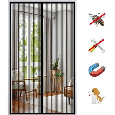 Scotch Magnétique Moustiquaire Porte, Auto-adhésif Rideau En Maille Rideau Moustiquaire Fermeture Automatique, Magnétique Moustique Sans Perçage-black-a 120x220cm(47x86inch) - Publicité Scotch Magnétique Moustiquaire Porte, Auto-adhésif Rideau En Maille Rideau Moustiquaire Fermeture Automatique, Magnétique Moustique Sans Perçage-black-a 120x220cm(47x86inch) - Publicité