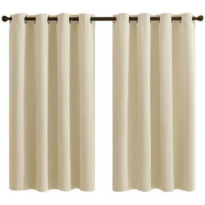 Melissa Ensemble De 2 Panneaux De Rideaux Courts À Oeillets - Occultant Isolant Thermique Couleur Taupe - Pour Chambre Ou Salle De Bain 28x36 Pouces (k30) - Publicité Melissa Ensemble De 2 Panneaux De Rideaux Courts À Oeillets - Occultant Isolant Thermique Couleur Taupe - Pour Chambre Ou Salle De Bain 28x36 Pouces (k30) - Publicité