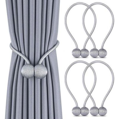 Cellfast Lot De 4 Embrasses De Rideaux, Embrasses Rideau Aimantée Tressage Magnétiques Rideaux Boucle Pour Décoration De Bureau Maison(gris) - Publicité Cellfast Lot De 4 Embrasses De Rideaux, Embrasses Rideau Aimantée Tressage Magnétiques Rideaux Boucle Pour Décoration De Bureau Maison(gris) - Publicité