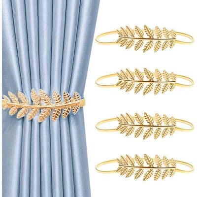 MOXIE Lot De 4 Attaches De Rideaux Attaches De Rideaux En Métal Attaches De Rideaux Accessoires Boucles De Rideaux (doré) - Publicité MOXIE Lot De 4 Attaches De Rideaux Attaches De Rideaux En Métal Attaches De Rideaux Accessoires Boucles De Rideaux (doré) - Publicité