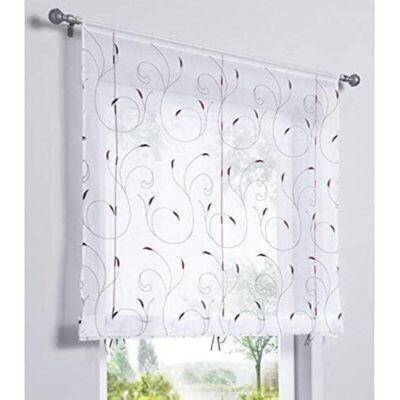 URSUS 1 Pièce Rideau De Fenêtre Broderie Floral Raffrollo Haut Qualité Voile Décoration De La Chambre Salle De Bain Balcon (violet, 80x100cm)-enlé - Publicité URSUS 1 Pièce Rideau De Fenêtre Broderie Floral Raffrollo Haut Qualité Voile Décoration De La Chambre Salle De Bain Balcon (violet, 80x100cm)-enlé - Publicité