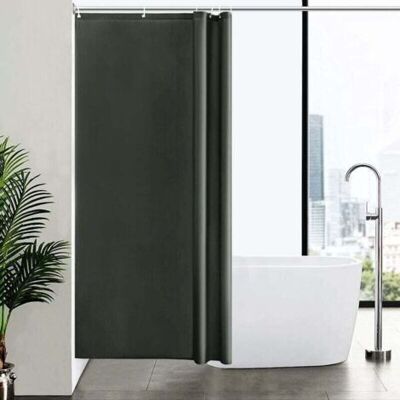 ABYSSE Petit Rideau De Douche,gris Foncé,anti Moisissure,100 X 200cm,tissu Polyester,imperméable,rideaux Baignoire Lavable En Machine - Publicité ABYSSE Petit Rideau De Douche,gris Foncé,anti Moisissure,100 X 200cm,tissu Polyester,imperméable,rideaux Baignoire Lavable En Machine - Publicité