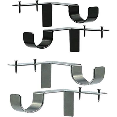 MOXIE Aougo – Supports Tringle À Rideau Sans Perçage – Lot De 4 – Fer Antirouille – Fixations Murales Réglables – Pour Tringles À Vêtements Et Rideaux - Publicité MOXIE Aougo – Supports Tringle À Rideau Sans Perçage – Lot De 4 – Fer Antirouille – Fixations Murales Réglables – Pour Tringles À Vêtements Et Rideaux - Publicité