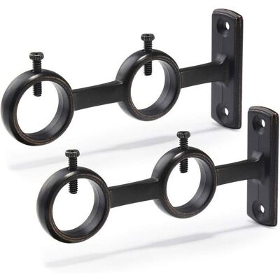 Cellfast Support De Tringle À Rideaux Lot De 2 - Noir - Installation Facile - Design Élégant - Publicité Cellfast Support De Tringle À Rideaux Lot De 2 - Noir - Installation Facile - Design Élégant - Publicité