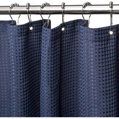 PELTOR Rideau De Douche, Tissu Anti-moisissure - 182x182cm (bleu Foncé) Rideau De Douche Très Résistant Avec Ourlet Lesté - Publicité PELTOR Rideau De Douche, Tissu Anti-moisissure - 182x182cm (bleu Foncé) Rideau De Douche Très Résistant Avec Ourlet Lesté - Publicité