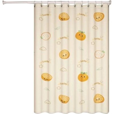 Melissa Rideau De Douche Unique Orange Vif Sans Tringle - 150x180cm - Polyester Imperméable Anti-moisissure Ourlet Lesté - Protection Intimité Salle De Bain - Publicité Melissa Rideau De Douche Unique Orange Vif Sans Tringle - 150x180cm - Polyester Imperméable Anti-moisissure Ourlet Lesté - Protection Intimité Salle De Bain - Publicité