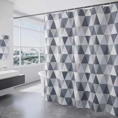 ABYSSE Rideau Douche 180 X 180 Cm, Rideaux De Douche Triangle, Rideau De Douche Anti Moisissure Imperméable, Avec 12 Anneaux Shower Curtain, Convient Aux Salles De Bains - Publicité ABYSSE Rideau Douche 180 X 180 Cm, Rideaux De Douche Triangle, Rideau De Douche Anti Moisissure Imperméable, Avec 12 Anneaux Shower Curtain, Convient Aux Salles De Bains - Publicité