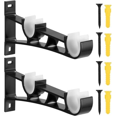 Generic 2 Pièces Supports Pour Tringles À Rideaux, Support De Tringle À Rideau Murale Réglable En Alliage D'Aluminium Pour Tringles À Rideaux - Publicité Generic 2 Pièces Supports Pour Tringles À Rideaux, Support De Tringle À Rideau Murale Réglable En Alliage D'Aluminium Pour Tringles À Rideaux - Publicité