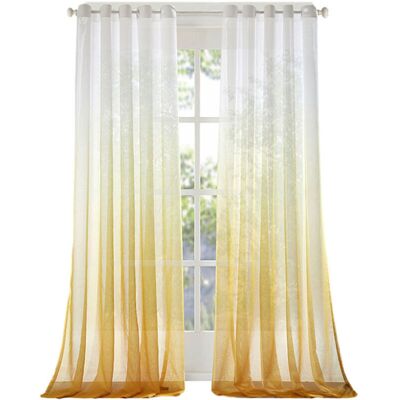 Melissa Rideau Dégradé Translucide - Tissu Mélange Lin Et Rayon - Panneau Unique Pour Décoration De Fenêtre - Publicité Melissa Rideau Dégradé Translucide - Tissu Mélange Lin Et Rayon - Panneau Unique Pour Décoration De Fenêtre - Publicité