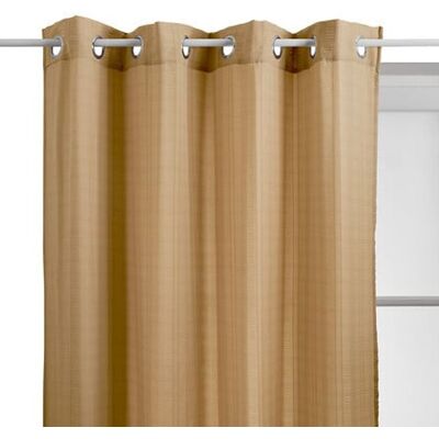 Voilage "noa" Motif Rayures Plissées Tamisant 140 X 240 Cm Atmosphera - Beige - - Publicité Voilage "noa" Motif Rayures Plissées Tamisant 140 X 240 Cm Atmosphera - Beige - - Publicité