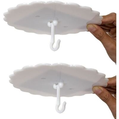 Cellfast Crochets Pour Moustiquaire De Plafond - Lot De 2 - Blanc - Faciles À Installer - Publicité Cellfast Crochets Pour Moustiquaire De Plafond - Lot De 2 - Blanc - Faciles À Installer - Publicité