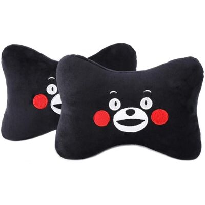 NO BRAND Lot De 2 Coussins Appuie-tête Pour Voiture, Coussin Cervical Motif Dessin Animé, Coussin De Siège Auto Doux Et Confortable, Coussin Appuie-tête Universel Pour Les Voyages Et La Maison (noir) - Publicité NO BRAND Lot De 2 Coussins Appuie-tête Pour Voiture, Coussin Cervical Motif Dessin Animé, Coussin De Siège Auto Doux Et Confortable, Coussin Appuie-tête Universel Pour Les Voyages Et La Maison (noir) - Publicité