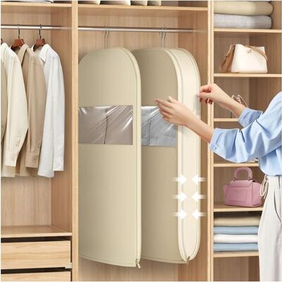 OEM Housse À Vêtements Suspendue Peu Encombrante Avec Fermeture Éclair Auto-compressante, Épaisse Et Anti-poussière (beige, 110 X 58 X 15 Cm) - Publicité OEM Housse À Vêtements Suspendue Peu Encombrante Avec Fermeture Éclair Auto-compressante, Épaisse Et Anti-poussière (beige, 110 X 58 X 15 Cm) - Publicité