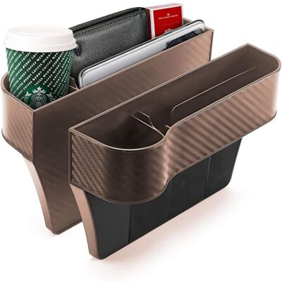 OEM 2pcs Auto Seat Gap Organisateur, Organiseur Latéral Pour Siège De Voiture, Boîte De Rangement Pour Siège Écart De Voiture, Pour Téléphones, Lunettes De Soleil, Cartes Et Clés(marron) - Publicité OEM 2pcs Auto Seat Gap Organisateur, Organiseur Latéral Pour Siège De Voiture, Boîte De Rangement Pour Siège Écart De Voiture, Pour Téléphones, Lunettes De Soleil, Cartes Et Clés(marron) - Publicité