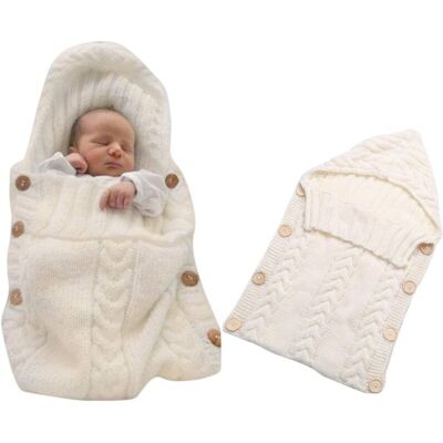 ULISEM Sac De Couchage Tricoté Pour Poussette – Doublure Polaire Ultra-douce, Taille Unique, Adapté Nouveau-né, Coloris Assortis - Publicité ULISEM Sac De Couchage Tricoté Pour Poussette – Doublure Polaire Ultra-douce, Taille Unique, Adapté Nouveau-né, Coloris Assortis - Publicité