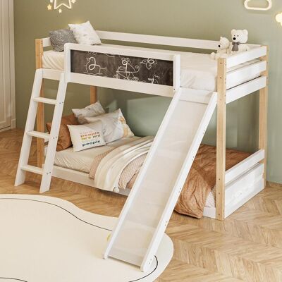 OEM , Ancienne Référence : W1880s00036 Lit Superposé Pour Enfants Avec Toboggan Et Escalier, Structure Robuste En Bois Et Panneaux De Particules, Barrière De Sécurité Sur Les 4 Côtés... Publicité OEM , Ancienne Référence : W1880s00036 Lit Superposé Pour Enfants Avec Toboggan Et Escalier, Structure Robuste En Bois Et Panneaux De Particules, Barrière De Sécurité Sur Les 4 Côtés... Publicité