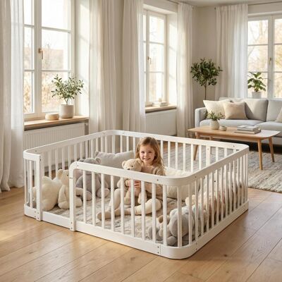 OEM Parc Bébé Modulaire Blanc 140x200cm, Espacement Sécurisé Des Barreaux De 7cm, Bords Arrondis, Sol Anti-pincement, Barrière De Sécurité Multi-usages Pour La Maison Et Les Animaux De Compagnie, Garan... Publicité OEM Parc Bébé Modulaire Blanc 140x200cm, Espacement Sécurisé Des Barreaux De 7cm, Bords Arrondis, Sol Anti-pincement, Barrière De Sécurité Multi-usages Pour La Maison Et Les Animaux De Compagnie, Garan... Publicité