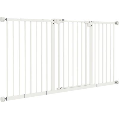 OEM Barrière De Sécurité Animaux Porte Fermeture Automatique Système De Double Verrouillage Sans Perçage 3 Extensions Blanc - Publicité OEM Barrière De Sécurité Animaux Porte Fermeture Automatique Système De Double Verrouillage Sans Perçage 3 Extensions Blanc - Publicité