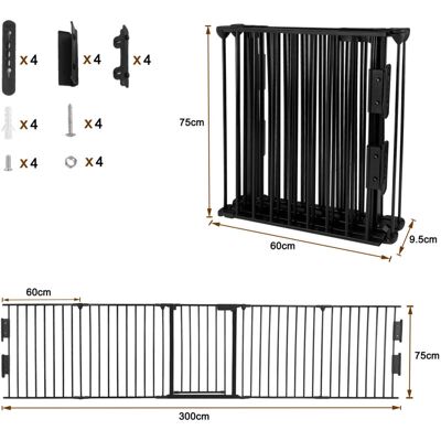 OEM Hengmei Grille De Protection De Cheminée Feux Pliable En Métal Avec Porte De 300 Cm - Barrière De Sécurité Pour Enfants, Bébé Et Animaux Domestiques - 5 Panneaux - Multi-fonction Flex - Noir-dou - Publicité OEM Hengmei Grille De Protection De Cheminée Feux Pliable En Métal Avec Porte De 300 Cm - Barrière De Sécurité Pour Enfants, Bébé Et Animaux Domestiques - 5 Panneaux - Multi-fonction Flex - Noir-dou - Publicité