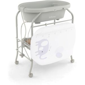 Goplus - Baignoire Bébé Pliable, Table À Langer Avec Rangement À Roulettes, Pour 0-12 Mois, Gris Clair - Publicité Goplus - Baignoire Bébé Pliable, Table À Langer Avec Rangement À Roulettes, Pour 0-12 Mois, Gris Clair - Publicité