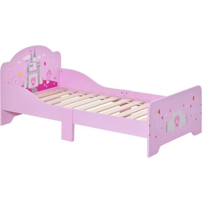 HEAT Lit Enfant En Bois Avec Rebords Surélevés, 143 X 73 X 60 Cm, Rose, 3-6 Ans - Publicité HEAT Lit Enfant En Bois Avec Rebords Surélevés, 143 X 73 X 60 Cm, Rose, 3-6 Ans - Publicité