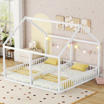 ACKERMAN Lits Simples 90 X 200, Lits Plats, Modèles Maison, Lits 2-en-1, Blanc (eta : 12/8) - Publicité ACKERMAN Lits Simples 90 X 200, Lits Plats, Modèles Maison, Lits 2-en-1, Blanc (eta : 12/8) - Publicité