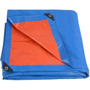 Linghhang - Bâche de protection,Bâche professionnelle,140 g/m²-2x5 m - blue - Publicité