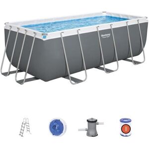 Piscine hors sol Power Steel™ 412 x 201 x 122 cm, filtre a cartouche, échelle, diffuseur Chemconnect™ - Bestway - Publicité