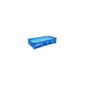 Piscine hors sol rectangle Steel Pro™ 400 x 211 x 81 cm bleu clair avec filtre à cartouche - Bestway - Publicité