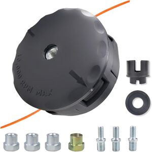 SUNXURY Tête De Coupe Pour Débroussailleuse - Accessoire Avec Système Tap & Go M10 X 1,25 - Bobine De Fil Universelle - Publicité SUNXURY Tête De Coupe Pour Débroussailleuse - Accessoire Avec Système Tap & Go M10 X 1,25 - Bobine De Fil Universelle - Publicité