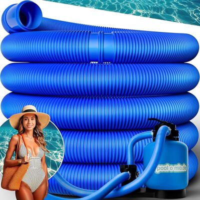 SANS MARQUE Tuyau De Piscine Ø38 Mm / 6 M Pour Pompe De Filtration, Tuyaux Flexible De Qualité, Résistant Aux Rayons Uv Et Au Chlore, Made In Europe, Bleu - Publicité SANS MARQUE Tuyau De Piscine Ø38 Mm / 6 M Pour Pompe De Filtration, Tuyaux Flexible De Qualité, Résistant Aux Rayons Uv Et Au Chlore, Made In Europe, Bleu - Publicité