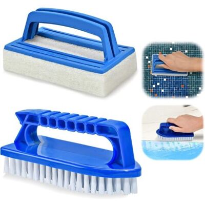 ABYSSE Ensemble De 2 Brosses De Piscine, Éponges De Piscine, Tampon De Nettoyage, Éponge, Brosse À Algues, Brosse De Nettoyage, Épurateur À Main, Convient Pour Nettoyer La Saleté Et La Mousse Pour Spa, Petit - Publicité ABYSSE Ensemble De 2 Brosses De Piscine, Éponges De Piscine, Tampon De Nettoyage, Éponge, Brosse À Algues, Brosse De Nettoyage, Épurateur À Main, Convient Pour Nettoyer La Saleté Et La Mousse Pour Spa, Petit - Publicité