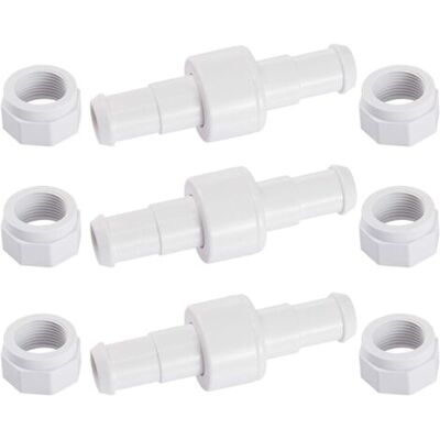 OEM D20 Lot De 3 Raccords Rotatifs Pour Tuyau D'Arrosage Avec 6 Embouts D15 Compatibles Avec Zodiac Polaris 180 280 380 Robot Nettoyeur Piscine - Publicité OEM D20 Lot De 3 Raccords Rotatifs Pour Tuyau D'Arrosage Avec 6 Embouts D15 Compatibles Avec Zodiac Polaris 180 280 380 Robot Nettoyeur Piscine - Publicité