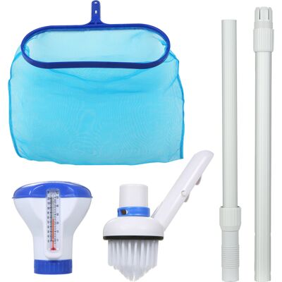OEM Kit Accessory Maintenance Piscine Avec Skimmer Rake, Tige Télescopique, Brosse, Distributeur Flottant (pour Spa/hot Tub/pond) - Publicité OEM Kit Accessory Maintenance Piscine Avec Skimmer Rake, Tige Télescopique, Brosse, Distributeur Flottant (pour Spa/hot Tub/pond) - Publicité