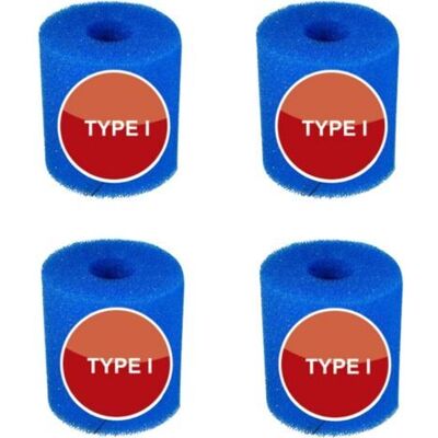 SCORPIO 4pcs Cartouche Filtrante Réutilisable En Mousse Bleue Pour Piscine, 8,8 X 7,8 Cm, Type I,pour L'Entretien Du Système De Filtre À Sable (i) - Publicité SCORPIO 4pcs Cartouche Filtrante Réutilisable En Mousse Bleue Pour Piscine, 8,8 X 7,8 Cm, Type I,pour L'Entretien Du Système De Filtre À Sable (i) - Publicité