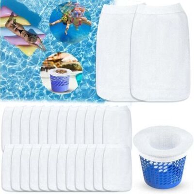 SCORPIO Lot De 30pcs Pool Skimmer Socks, Chaussette Filtre Piscine, Prefiltre Skimmer Réutilisable Et Super Élastique, Pour Panier De Piscine, - Publicité SCORPIO Lot De 30pcs Pool Skimmer Socks, Chaussette Filtre Piscine, Prefiltre Skimmer Réutilisable Et Super Élastique, Pour Panier De Piscine, - Publicité